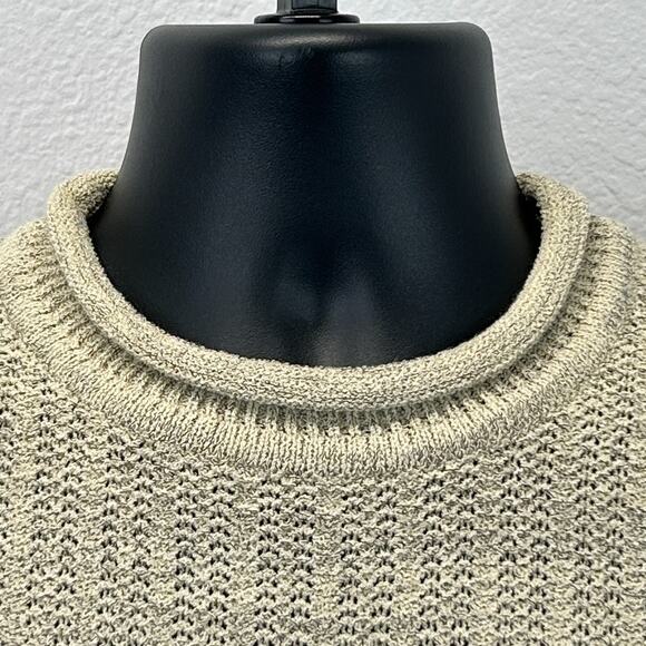 Vintage 90s Blake & Manley Sweater Mens L Large Long Sleeve Gradient Beige - Picture 4 of 6